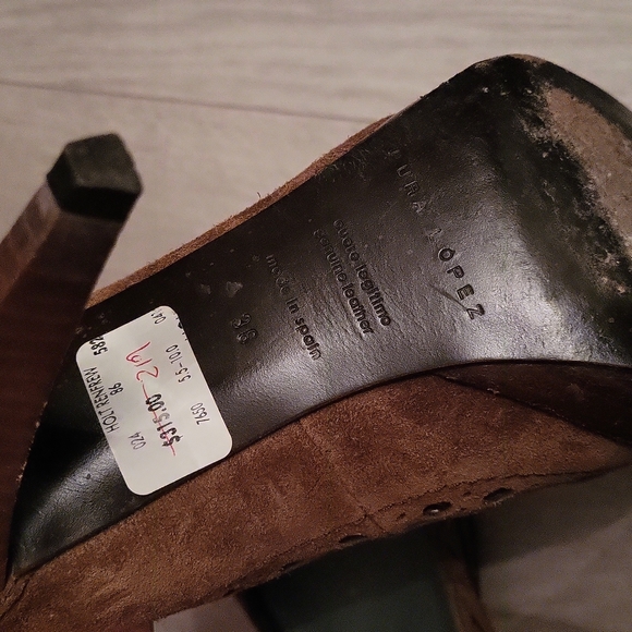Pura Lopez suede pumps size 38 - Picture 6 of 9